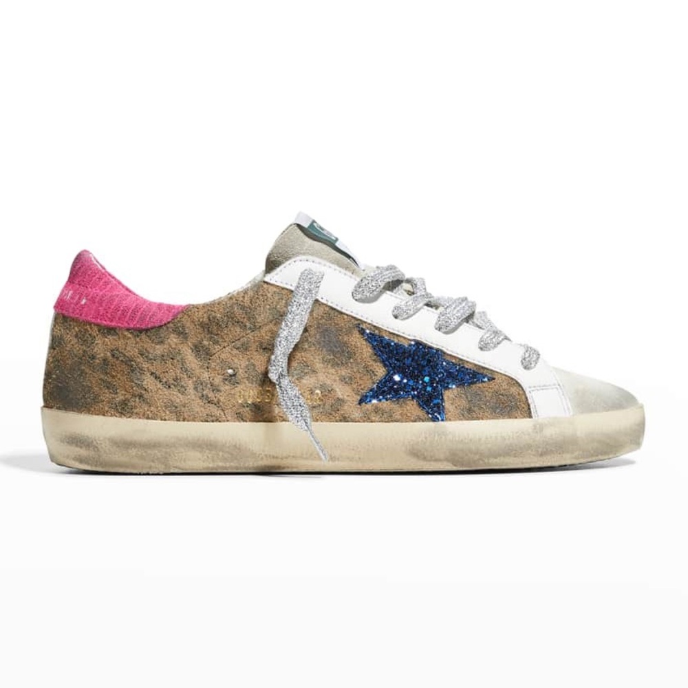 Authentic Golden Goose size 39 leopard Blue Star pre-owned